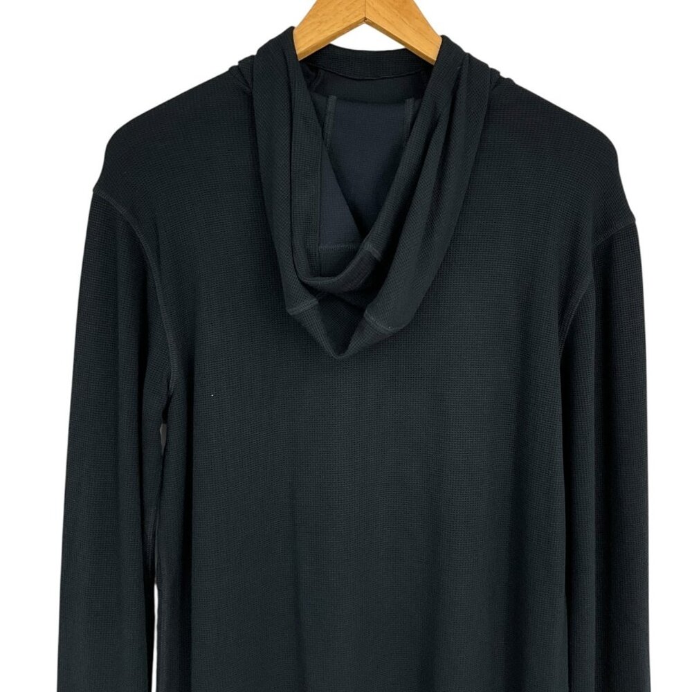 NWT Topo Designs Global Waffle Hoodie Black Long Sleeve Size M Mid Layer - Picture 5 of 12